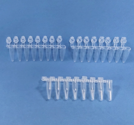 8 strip pcr tubes individual caps