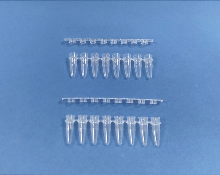 8-Strip PCR Tubes, Flat Strip Caps